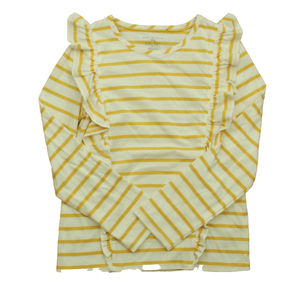 Max Studio Girls Yellow Stripe Long Sleeve T-Shirt size: 10-12 Years